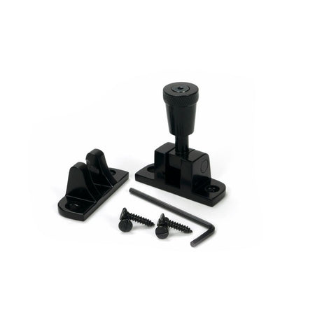 From The Anvil - Black Brompton Brighton Fastener (Radiused) | Sku. 46600 | Trade Door Handles.