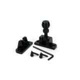 From The Anvil - Black Prestbury Brighton Fastener (Radiused) | Sku. 46601 | Trade Door Handles.