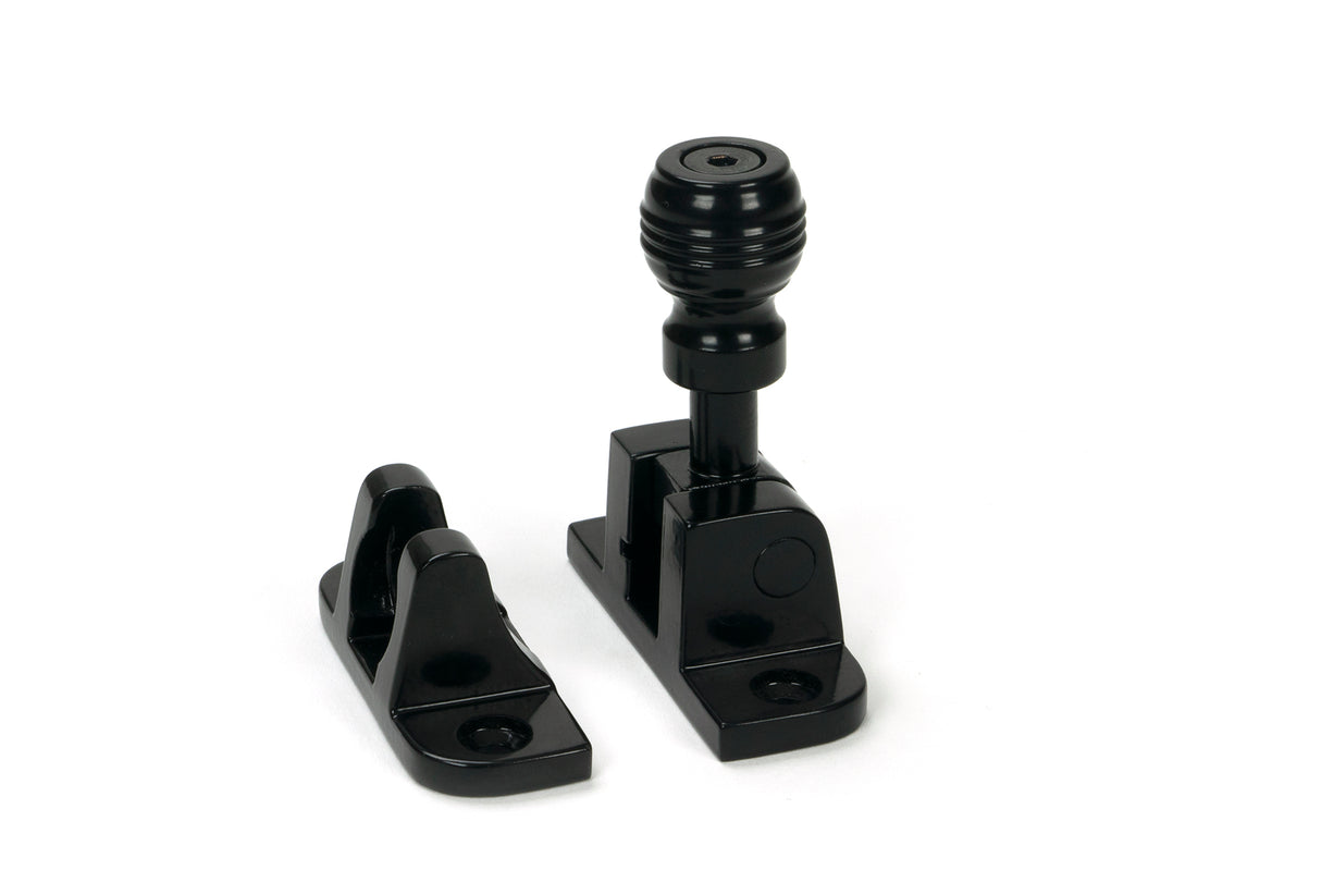 From The Anvil - Black Prestbury Brighton Fastener (Radiused) | Sku. 46601 | Trade Door Handles.