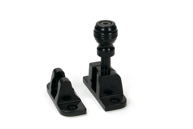 From The Anvil - Black Prestbury Brighton Fastener (Radiused) | Sku. 46601 | Trade Door Handles.