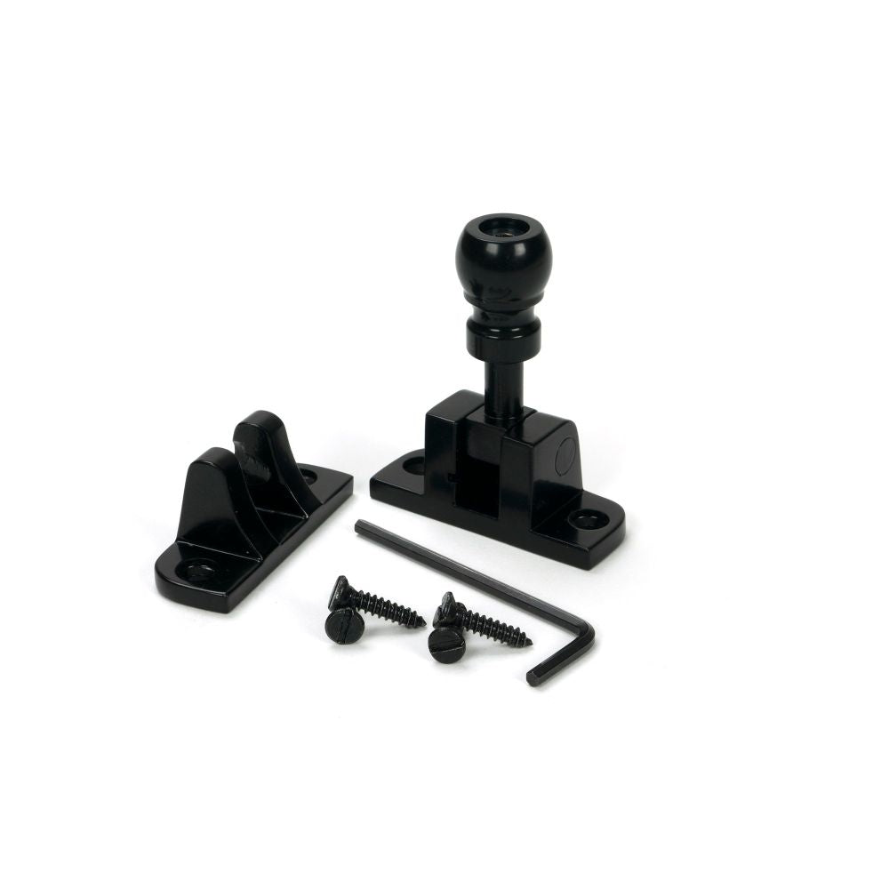 From The Anvil - Black Mushroom Brighton Fastener (Radiused) | Sku. 46603 | Trade Door Handles.