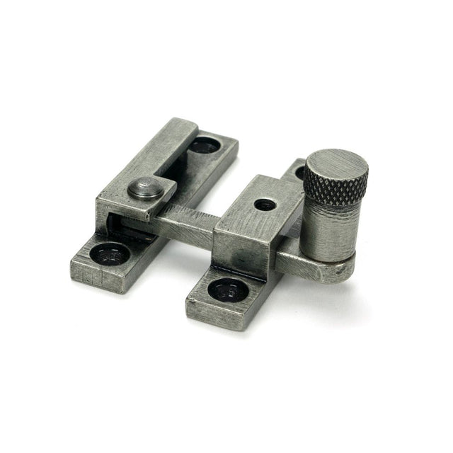 From The Anvil - Pewter Brompton Quadrant Fastener - Narrow | Sku. 46605 | Trade Door Handles.