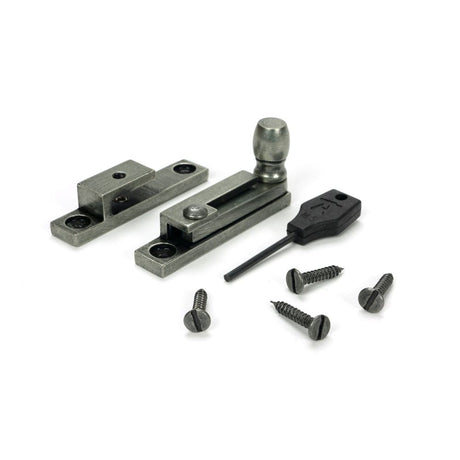 From The Anvil - Pewter Mushroom Quadrant Fastener - Narrow | Sku. 46608 | Trade Door Handles.