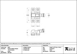 From The Anvil - Pewter Prestbury Brighton Fastener - Narrow (Square)