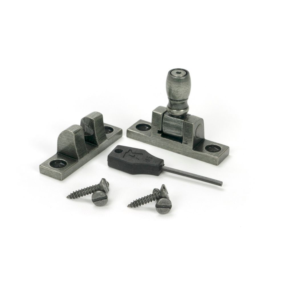 From The Anvil - Pewter Mushroom Brighton Fastener - Narrow (Square) | Sku. 46612 | Trade Door Handles.