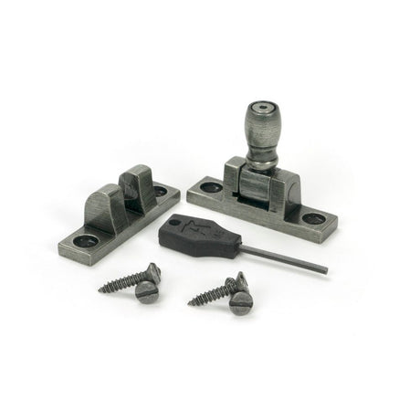 From The Anvil - Pewter Mushroom Brighton Fastener - Narrow (Square) | Sku. 46612 | Trade Door Handles.