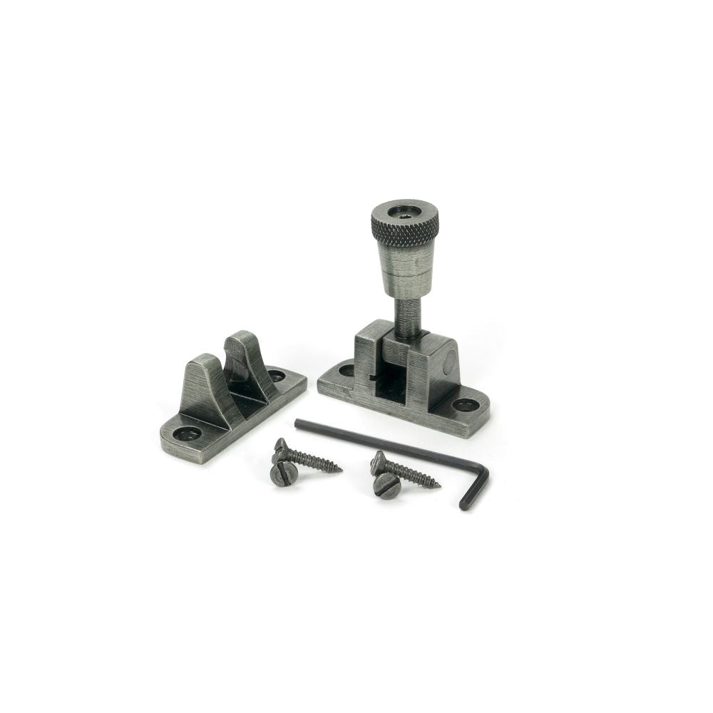 From The Anvil - Pewter Brompton Brighton Fastener (Radiused) | Sku. 46613 | Trade Door Handles.