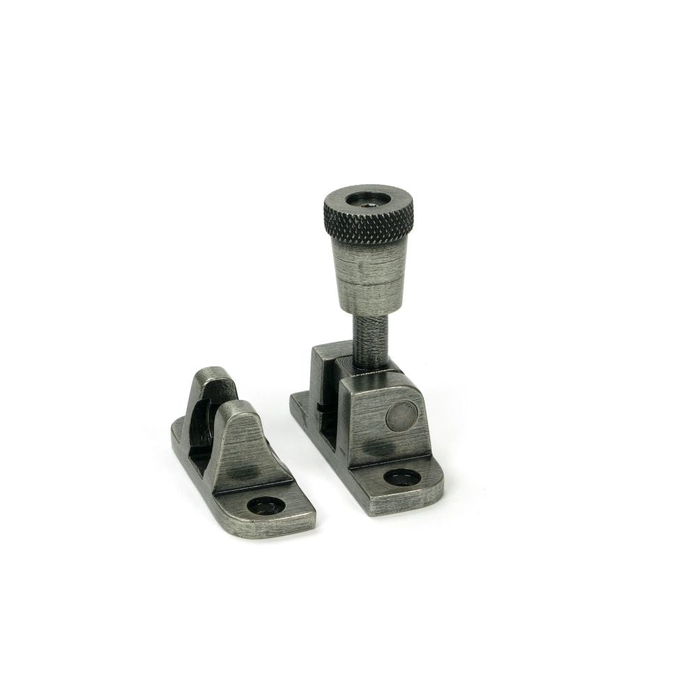 From The Anvil - Pewter Brompton Brighton Fastener (Radiused) | Sku. 46613 | Trade Door Handles.