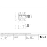 From The Anvil - Pewter Beehive Brighton Fastener (Radiused) | Sku. 46615 | Trade Door Handles.