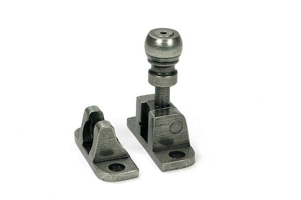 This is an image of From The Anvil - Pewter Mushroom Brighton Fastener (Radiused) available to order from Trade Door Handles in Kendal.