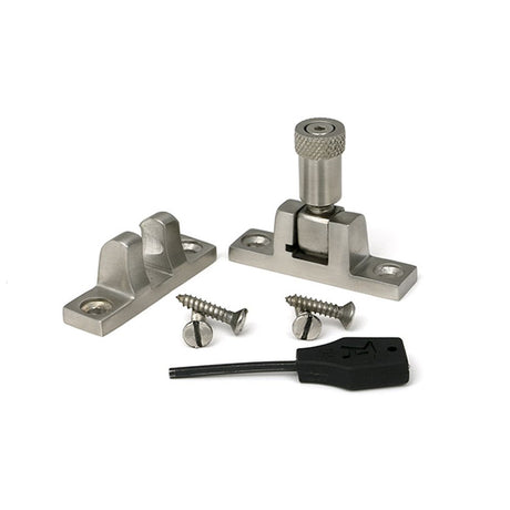 High quality images of the From The Anvil - Satin Marine SS (316) Brompton Brighton Fastener - Narrow (Square) | Sku. Anvil-46635 | available to order from Trade Door Handles, quick delivery at discounted prices.