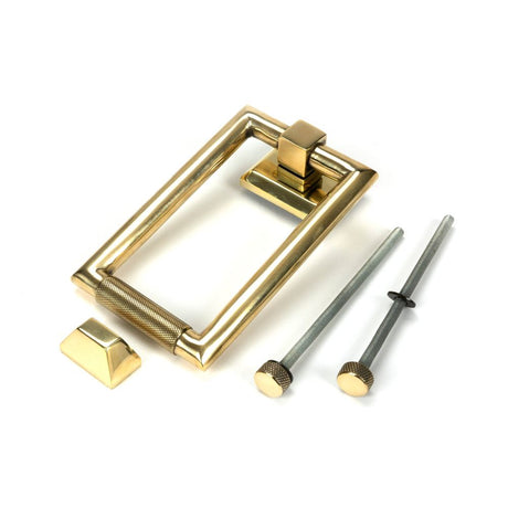 From The Anvil - Aged Brass Brompton Door Knocker | Sku. 46644 | Trade Door Handles.