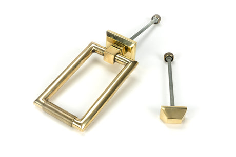 From The Anvil - Aged Brass Brompton Door Knocker | Sku. 46644 | Trade Door Handles.