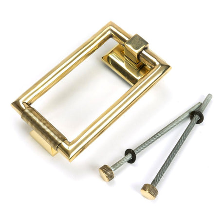 From The Anvil - Aged Brass Brompton Door Knocker | Sku. 46644 | Trade Door Handles.