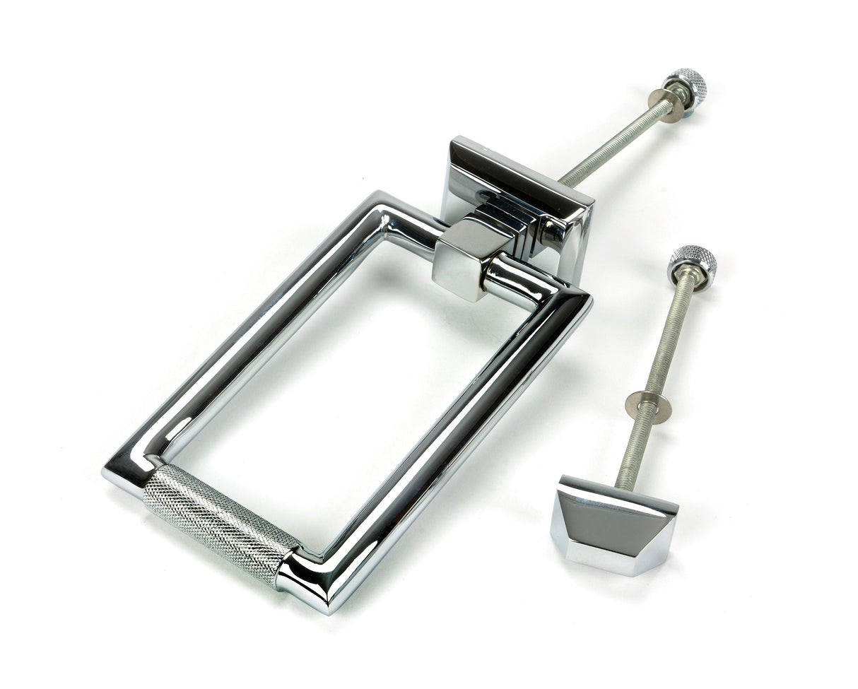 From The Anvil - Polished Chrome Brompton Door Knocker | Sku. 46645 | Trade Door Handles.