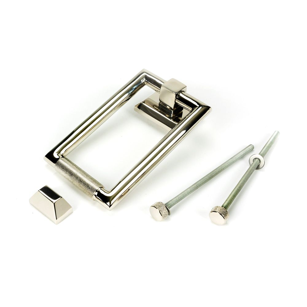 From The Anvil - Polished Nickel Brompton Door Knocker | Sku. 46646 | Trade Door Handles.