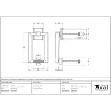 From The Anvil - Matt Black Brompton Door Knocker | Sku. 46650 | Trade Door Handles.