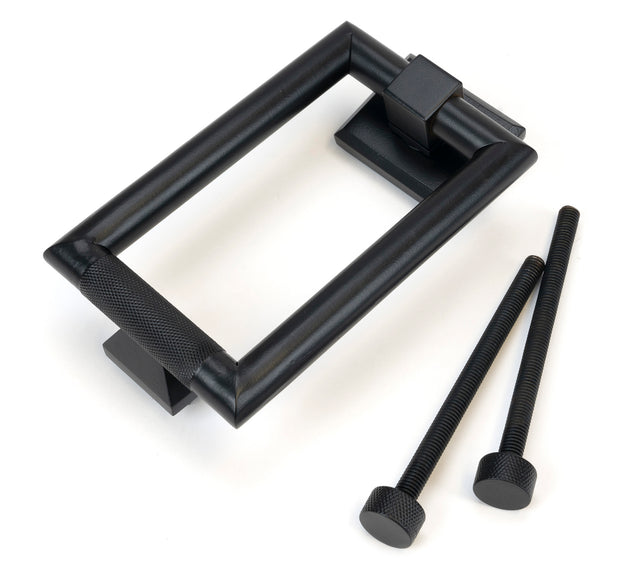 From The Anvil - Matt Black Brompton Door Knocker | Sku. 46650 | Trade Door Handles.