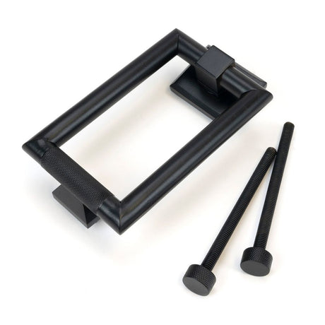 From The Anvil - Matt Black Brompton Door Knocker | Sku. 46650 | Trade Door Handles.