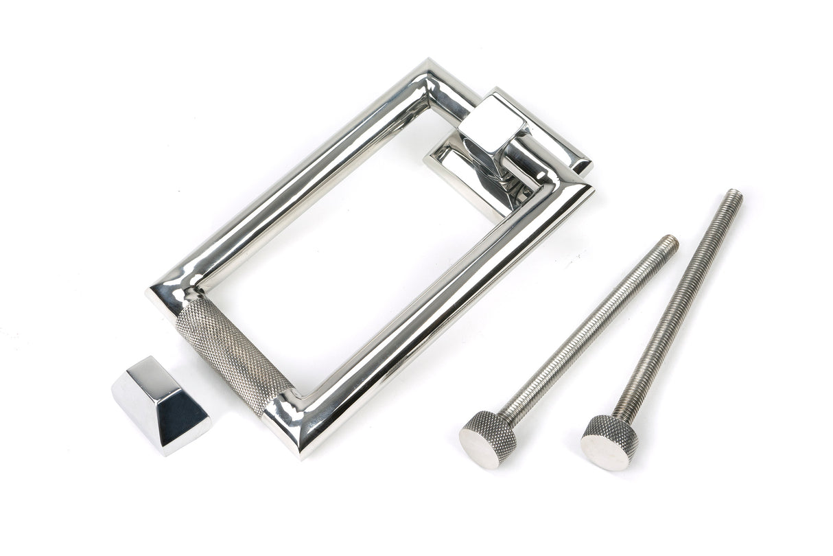 From The Anvil - Polished Marine SS (316) Brompton Door Knocker | Sku. 46652 | Trade Door Handles.