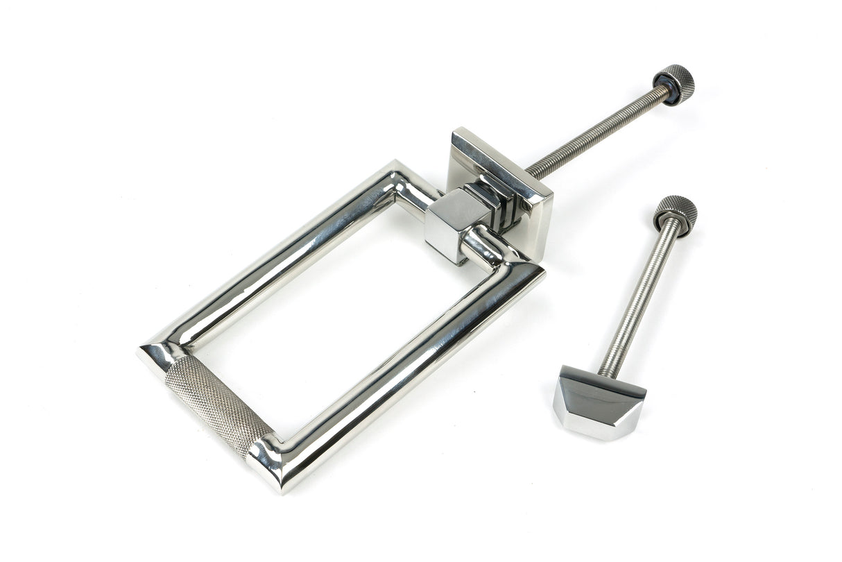 From The Anvil - Polished Marine SS (316) Brompton Door Knocker | Sku. 46652 | Trade Door Handles.