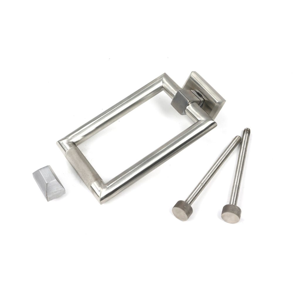 From The Anvil - Satin Marine SS (316) Brompton Door Knocker | Sku. 46653 | Trade Door Handles.