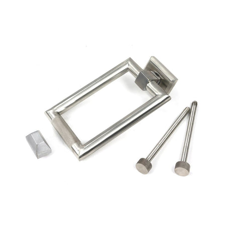 From The Anvil - Satin Marine SS (316) Brompton Door Knocker | Sku. 46653 | Trade Door Handles.