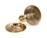 From The Anvil - Aged Brass Beehive Centre Door Knob | Sku. 46654 | Trade Door Handles.