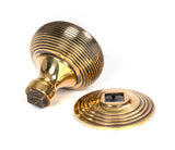 From The Anvil - Aged Brass Beehive Centre Door Knob | Sku. 46654 | Trade Door Handles.