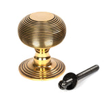 From The Anvil - Aged Brass Beehive Centre Door Knob | Sku. 46654 | Trade Door Handles.
