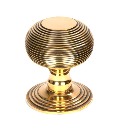 From The Anvil - Aged Brass Beehive Centre Door Knob | Sku. 46654 | Trade Door Handles.