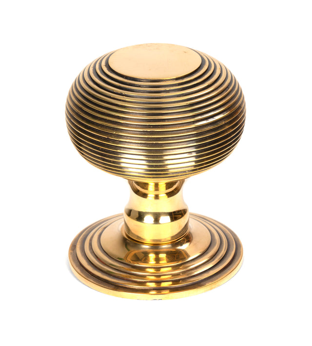 From The Anvil - Aged Brass Beehive Centre Door Knob | Sku. 46654 | Trade Door Handles.