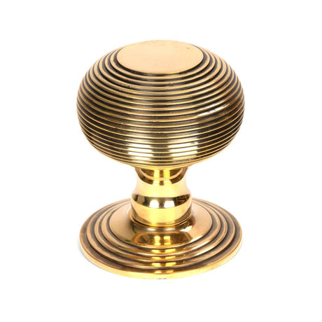 From The Anvil - Aged Brass Beehive Centre Door Knob | Sku. 46654 | Trade Door Handles.
