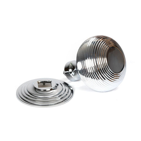 From The Anvil - Polished Chrome Beehive Centre Door Knob | Sku. 46655 | Trade Door Handles.