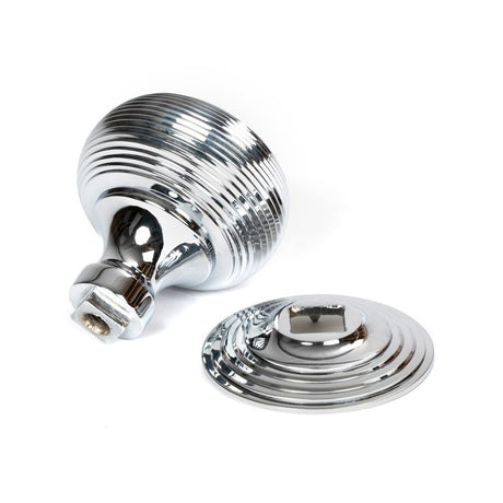 From The Anvil - Polished Chrome Beehive Centre Door Knob | Sku. 46655 | Trade Door Handles.