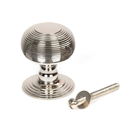 From The Anvil - Polished Nickel Beehive Centre Door Knob | Sku. 46656 | Trade Door Handles.