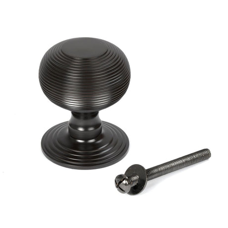 From The Anvil - Aged Bronze Beehive Centre Door Knob | Sku. 46657 | Trade Door Handles.