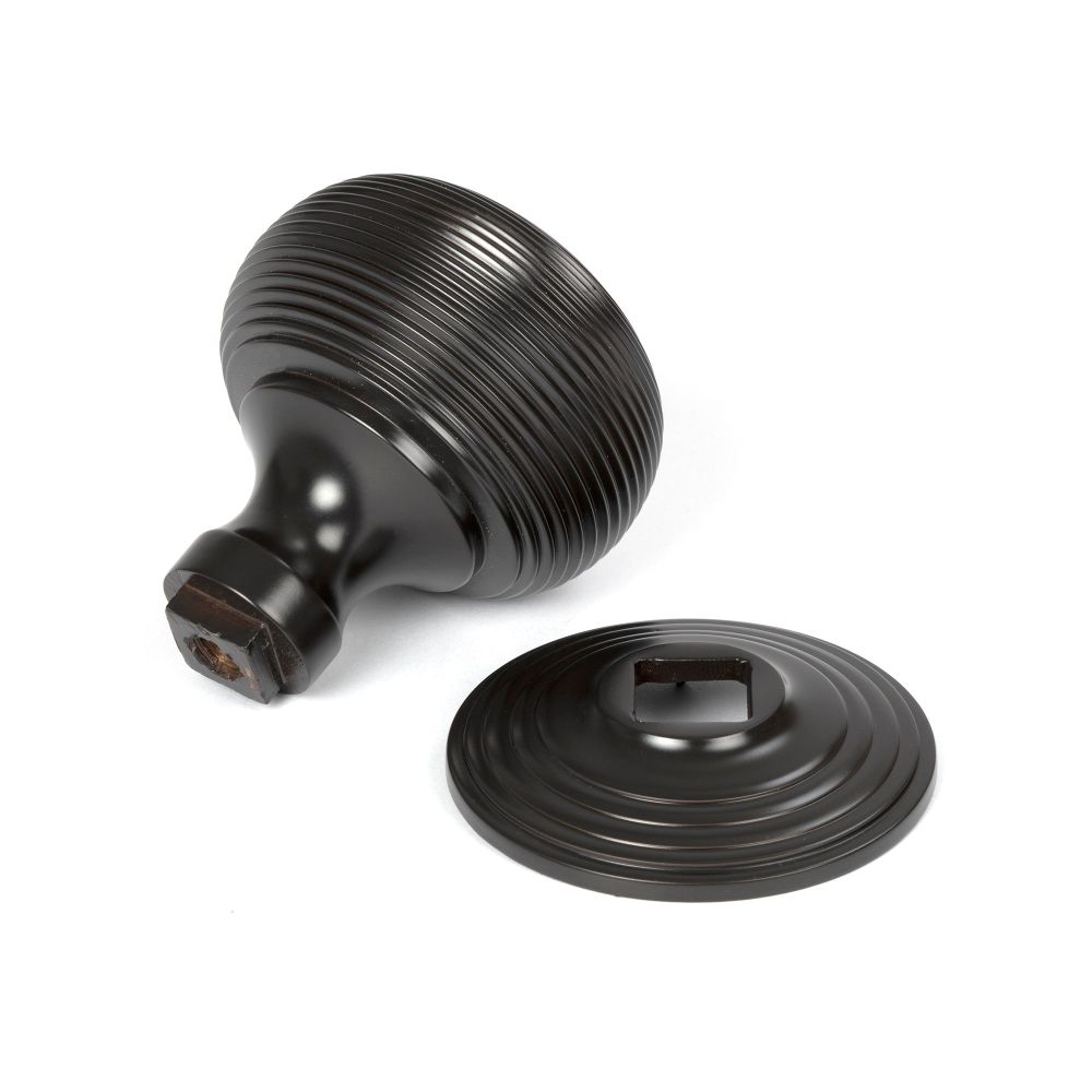 From The Anvil - Aged Bronze Beehive Centre Door Knob | Sku. 46657 | Trade Door Handles.