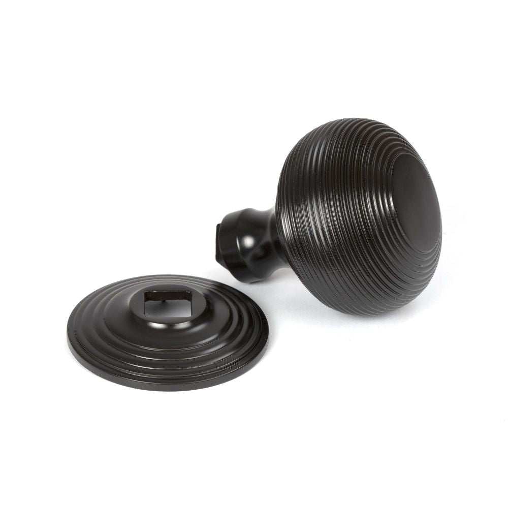 From The Anvil - Aged Bronze Beehive Centre Door Knob | Sku. 46657 | Trade Door Handles.
