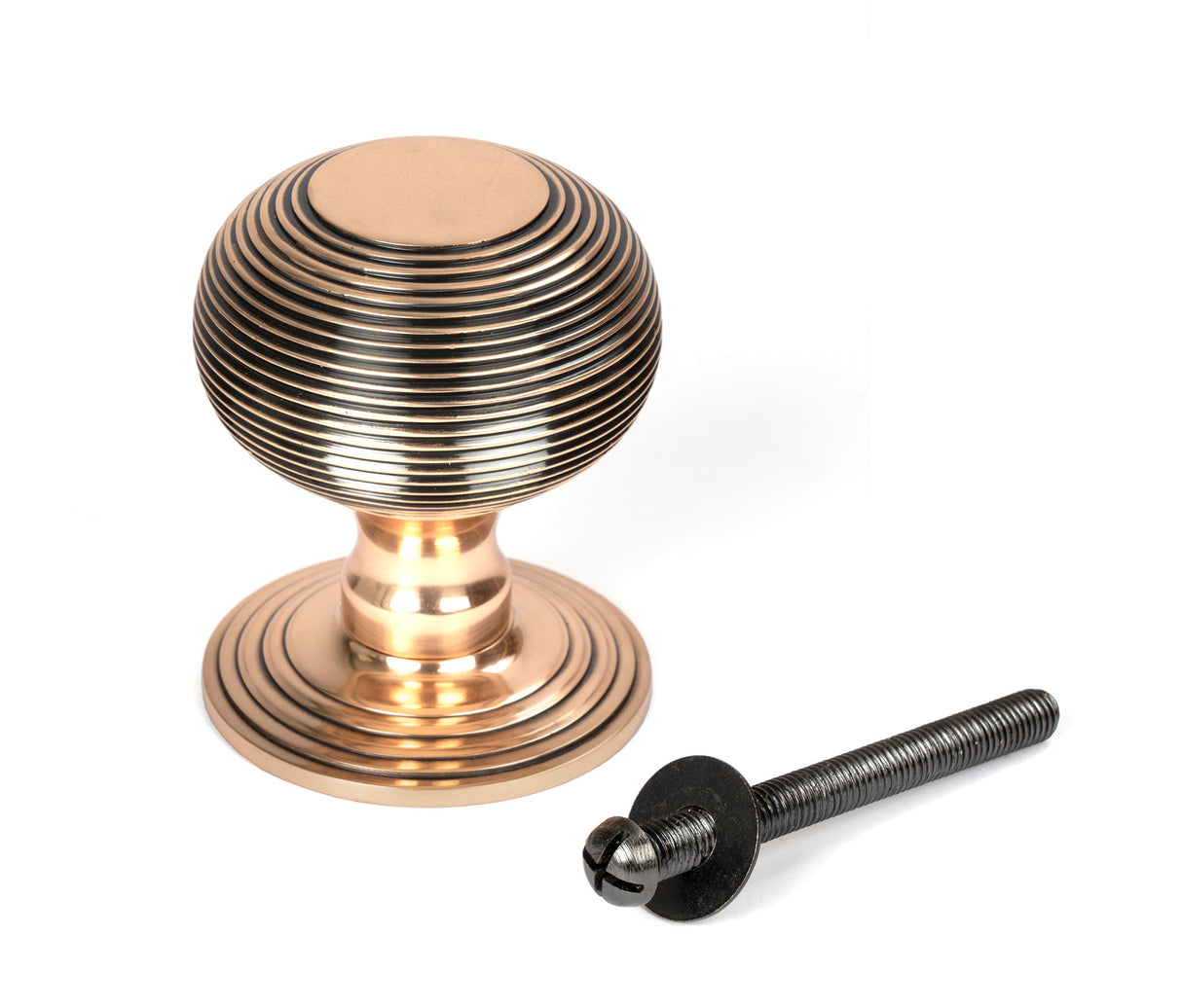 From The Anvil - Polished Bronze Beehive Centre Door Knob | Sku. 46658 | Trade Door Handles.