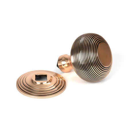 From The Anvil - Polished Bronze Beehive Centre Door Knob | Sku. 46658 | Trade Door Handles.