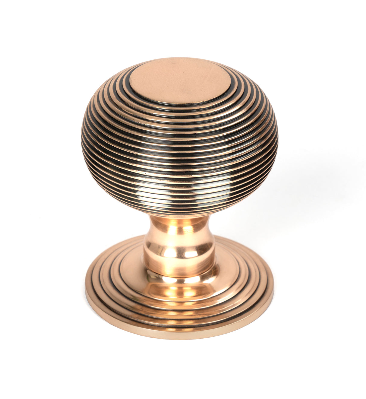 From The Anvil - Polished Bronze Beehive Centre Door Knob | Sku. 46658 | Trade Door Handles.