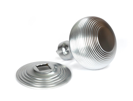 From The Anvil - Satin Chrome Beehive Centre Door Knob | Sku. 46659 | Trade Door Handles.