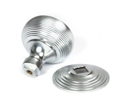 From The Anvil - Satin Chrome Beehive Centre Door Knob | Sku. 46659 | Trade Door Handles.
