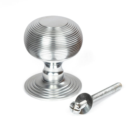 From The Anvil - Satin Chrome Beehive Centre Door Knob | Sku. 46659 | Trade Door Handles.