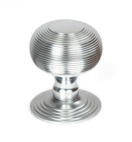 From The Anvil - Satin Chrome Beehive Centre Door Knob | Sku. 46659 | Trade Door Handles.