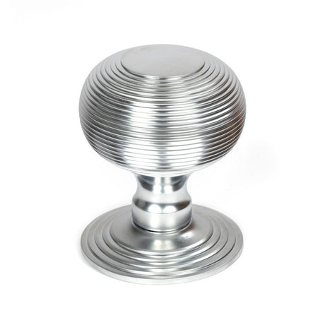From The Anvil - Satin Chrome Beehive Centre Door Knob | Sku. 46659 | Trade Door Handles.