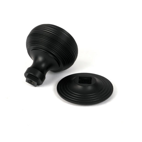 From The Anvil - Matt Black Beehive Centre Door Knob | Sku. 46660 | Trade Door Handles.