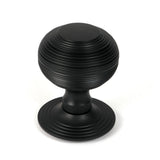From The Anvil - Matt Black Beehive Centre Door Knob | Sku. 46660 | Trade Door Handles.