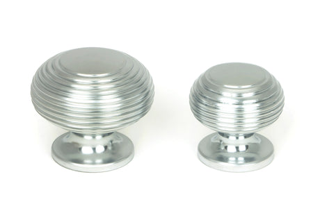 From The Anvil - Satin Chrome Beehive Cabinet Knob 40mm | Sku. 46662 | Trade Door Handles.